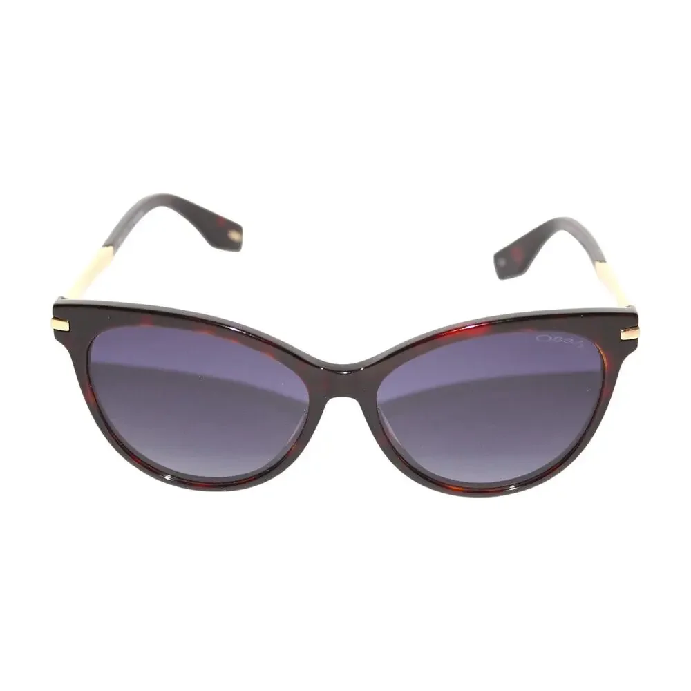 Osse Brown Gold Hardware Cateye Sunglasses